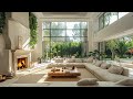 Elegant jazz music in cozy living room spring  piano jazz instrument for happy new day mood