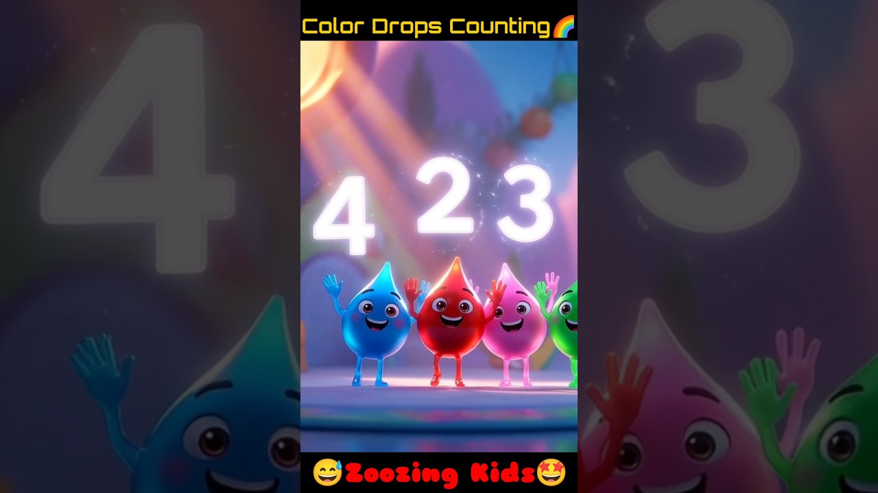 Counting 1-4 with Color Drops 🌈
