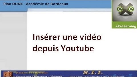 eXeLearning : Insérer une vidéo depuis Youtube