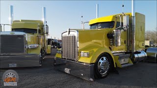 slammed W900L kenworth and stretched out 379 peterbilt, rolling coal Nd LOUD JAKES