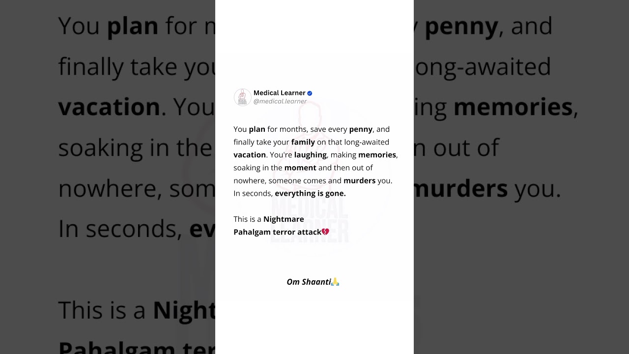 Pahalgam Terror Attack: A Vacation Turned into a Nightmare