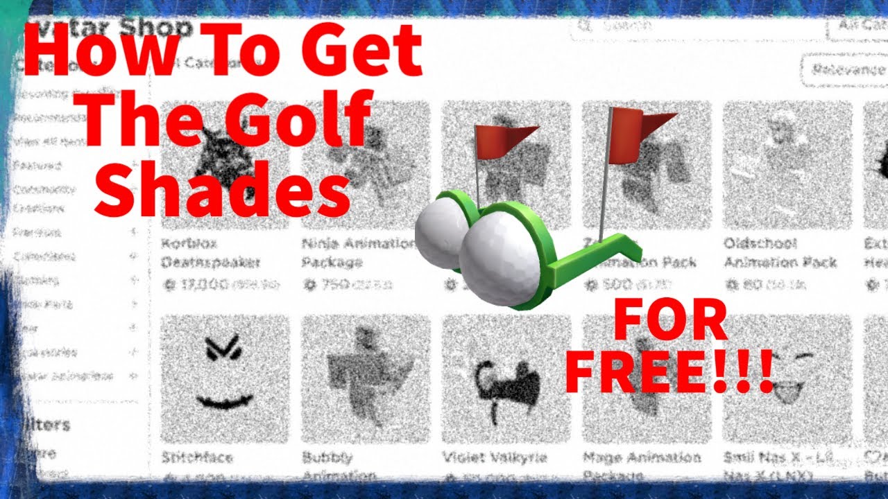 NEW PROMOCODE!!! How To Get The Golf Shades For Free 2021 Roblox Promocodes YouTube