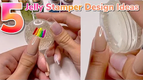 FIVE Jelly Stamper French Tip Nail Design Hacks! V...