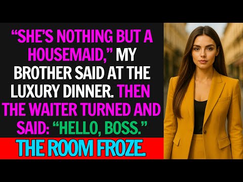 ‘She’s Nothing but a Housemaid’, My Brother Said At Luxury Dinner -Then The Waiter Said: Hello, Boss