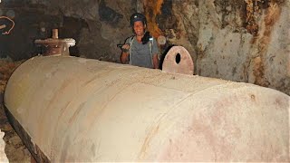 Historic Multi Level Abandoned Tungsten Mine - Exploring Huge Underground Caverns & Artifacts Part 2