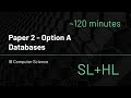Ib computer science  option a databases   sl  hl