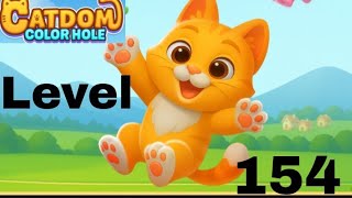 Catdom color hole level 154 solution and walkthrough for gameplay 