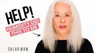 How I Keep My Grey Hair Shiny And Smooth Tame Gray Frizzy Hair With Color Wow Dream Coat