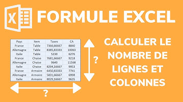 Formule Excel: Calculer le nombre de lignes et de colonnes d