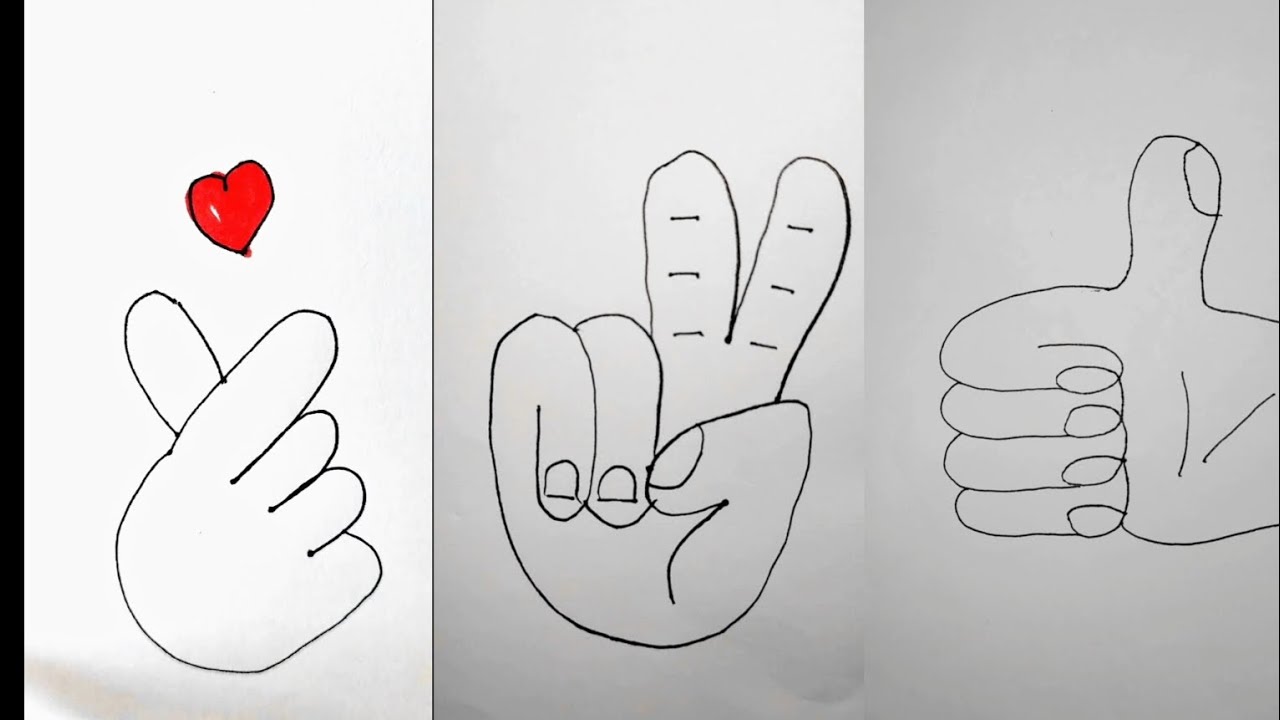 Easy Finger Emoji Drawing Crossed Finger Emoji Drawing Drawing