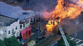 SF FIRE: 3-alarm fire after possible gas explosion in San Francisco