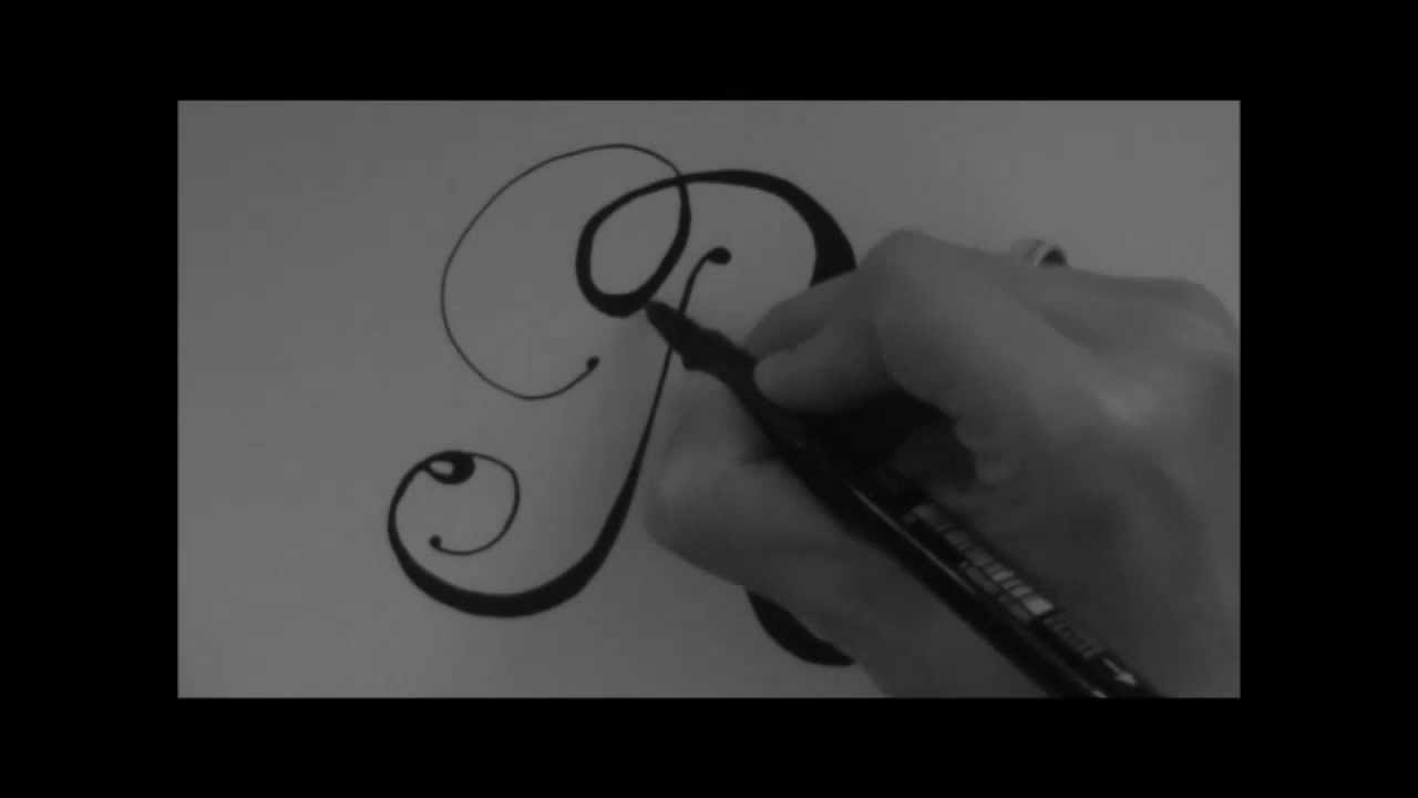 Cursive fancy letter - how to write your beautiful letter R