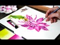 Cactus Flower 🌺 Watercolor Tutorial