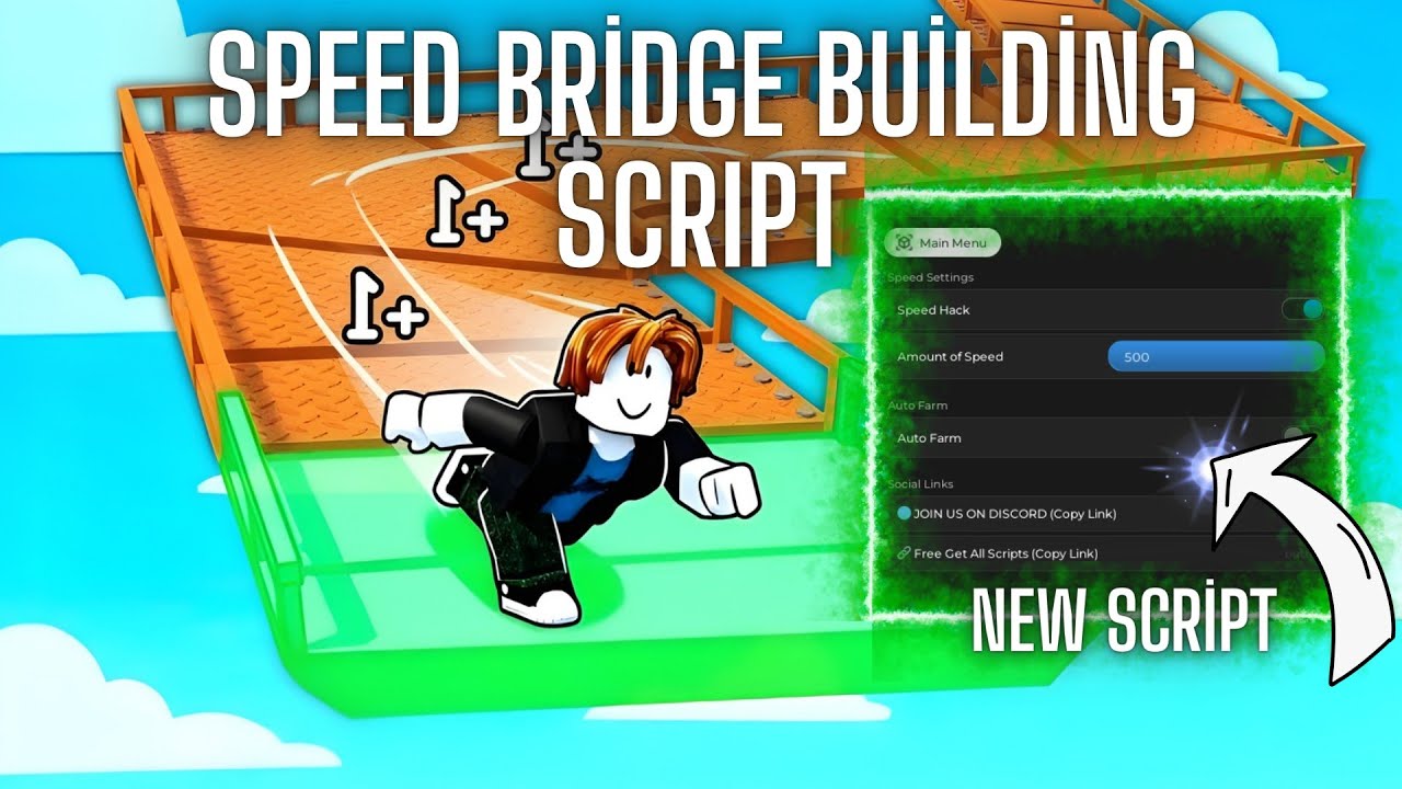 Speed Bridge Building Script | Auto Farm Cash | Speed Hack | And & More