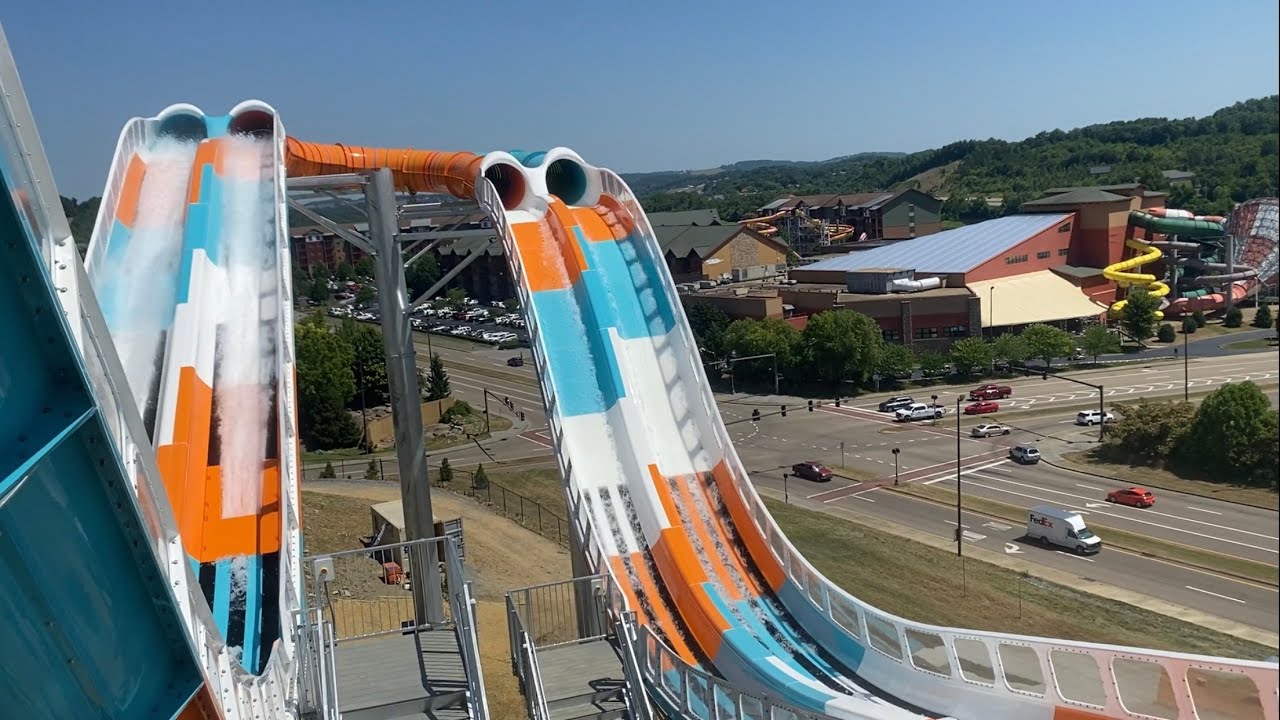 The Edge Pov, New For 2022 Water coaster at Soaky Mountain Waterpark. Sevierville￼, Tennessee.￼