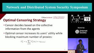 NDSS 2019 Enemy At the Gateways: Censorship-Resilient Proxy Distribution Using Game Theory