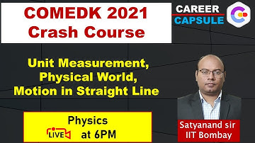 COMEDK 2021 Crash Course | Physics L1 | COMEDK Previous Year Questions / Most Expected Questions