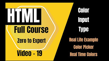 HTML Color Picker Tutorial | Input Type Color Real Life Examples | Full Course (Hindi/Urdu) Video 19