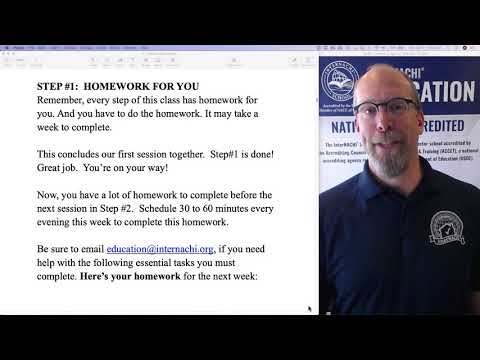 Master Class for Home Inspectors: Step #1, Homework