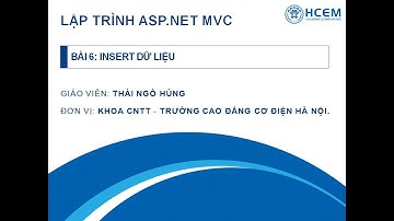 Bài 6 Insert dữ liệu vào database phần 1