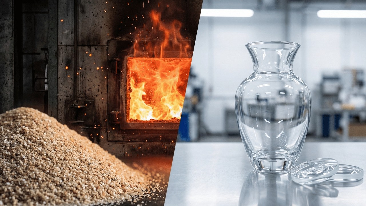 From Sand to Crystal Glass in Minutes | Inside Real Glass Factory Process | Raw to Real