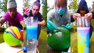 ICE BALLOON CUTTING COMPILATION! 🔪🧊🎈 #asmr #satisfying #relaxing #asmrsounds #chill #davidbeck