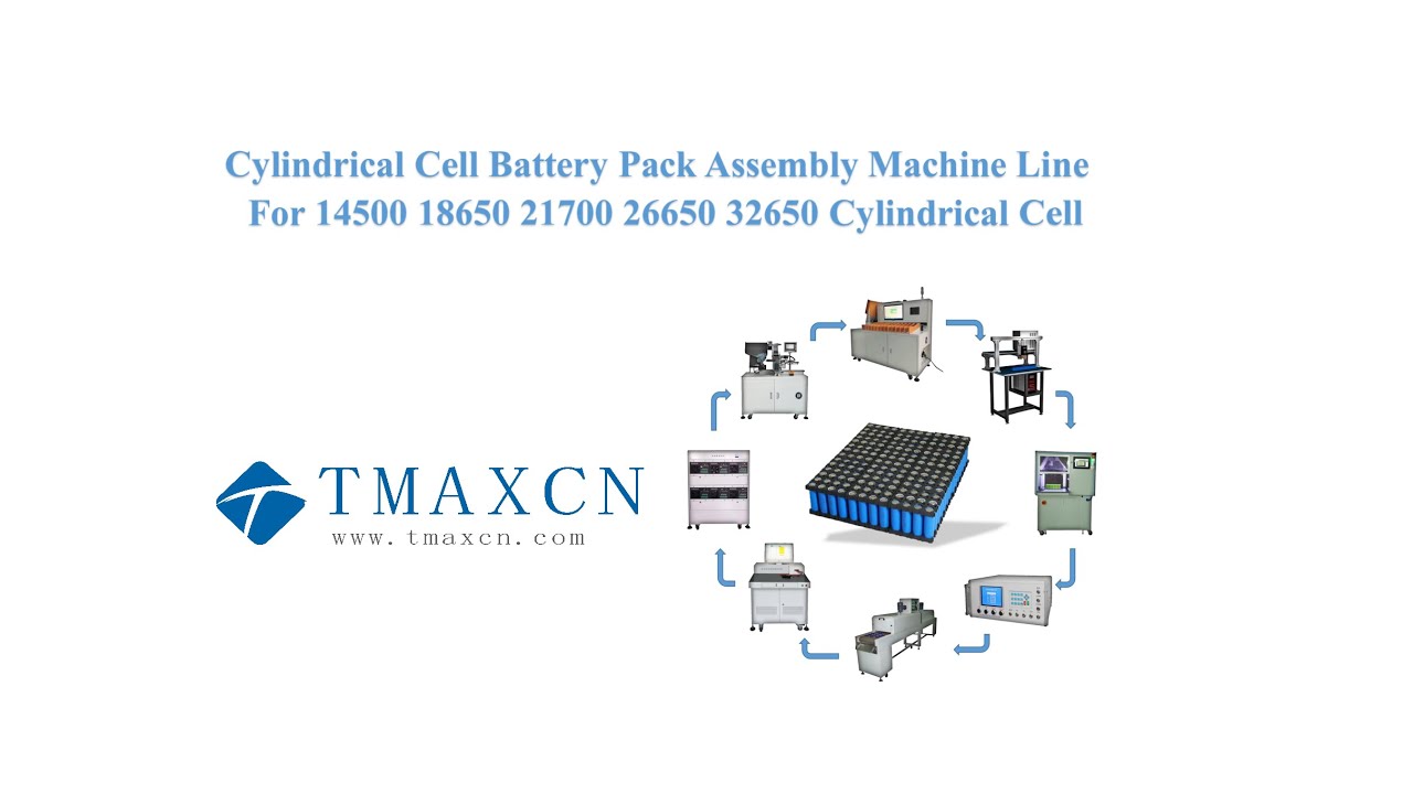 Cylindrical Cell Battery Pack Assembly Machine Line For 14500 18650 21700 26650 32650 Cylinder Cell
