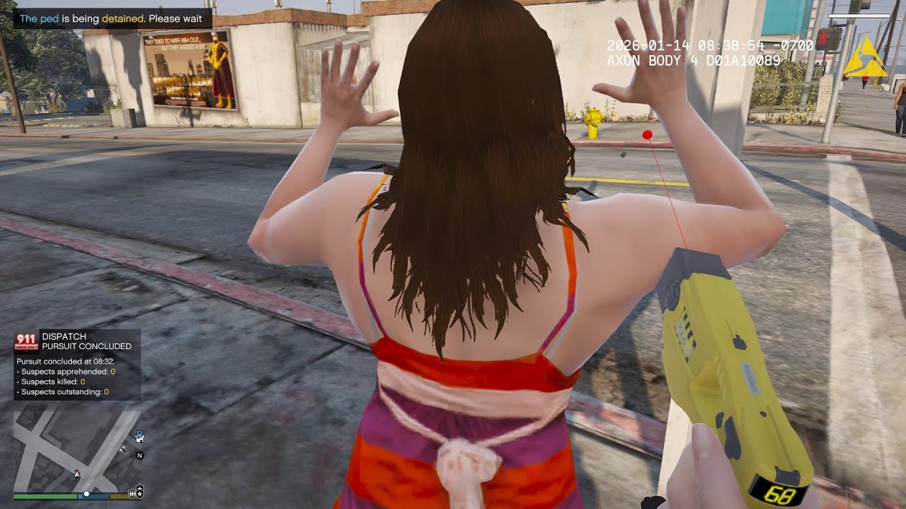 GTA V Pursuit Ends Quickly With A Suspect In Custody🚓🚗🤭