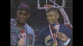 Jalen Rose & Voshon Lenard Dominate 1991 State Title Game (46 Points & 23 Rebounds Combined)