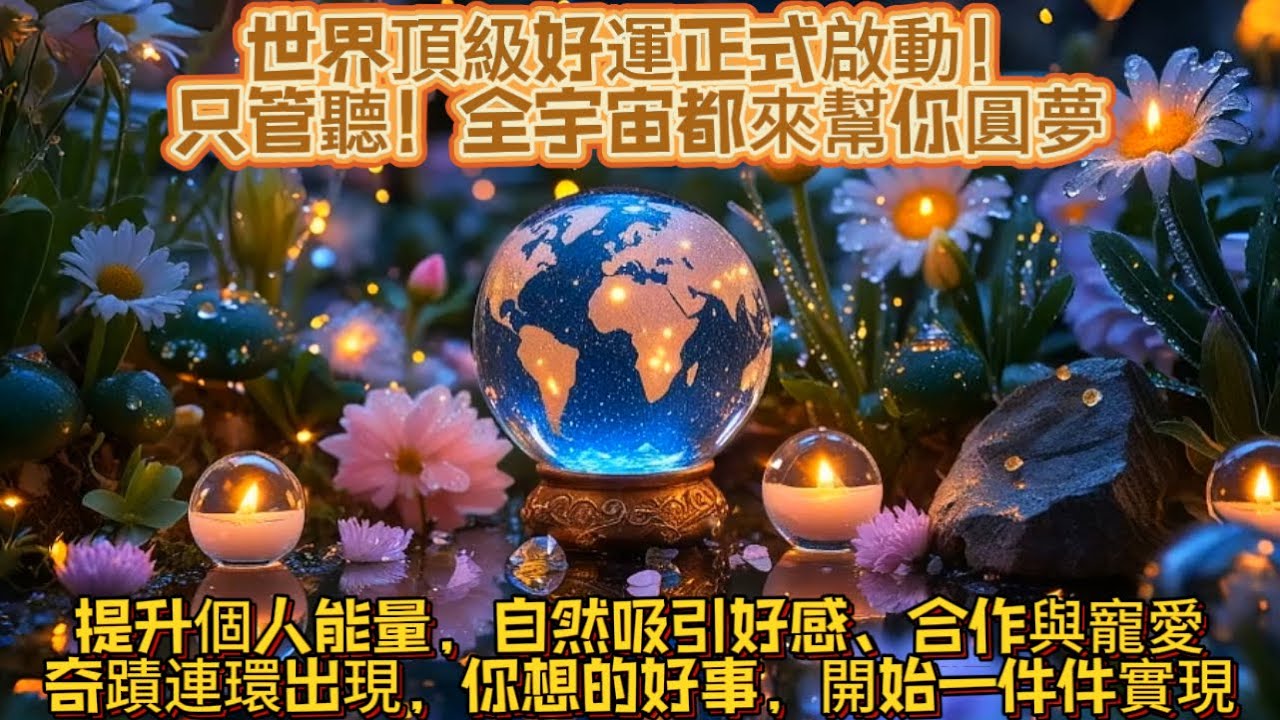 世界頂級好運正式啟動！只管聽！全宇宙都來幫你圓夢｜提升個人能量，自然吸引好感、合作與寵愛｜奇蹟連環出現，你想的好事，開始一件件實現｜吸引力法則調頻能量音樂