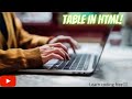 What is Table in html