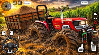 Indian Tractor Simulator | Mahindra Arjun Tractor Stuck In Mud With Overloaded Sand Trolley 😱 screenshot 1