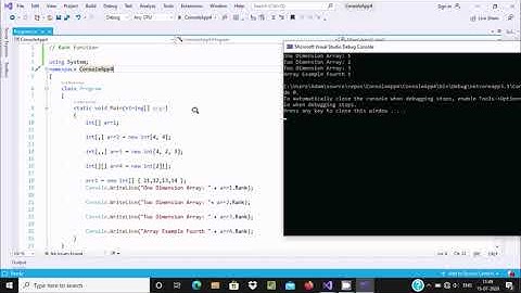 How to Find Rank of an Array in C#