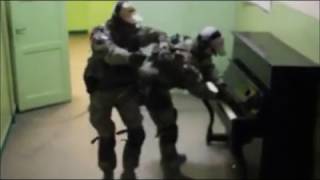 Polish soldier plays \