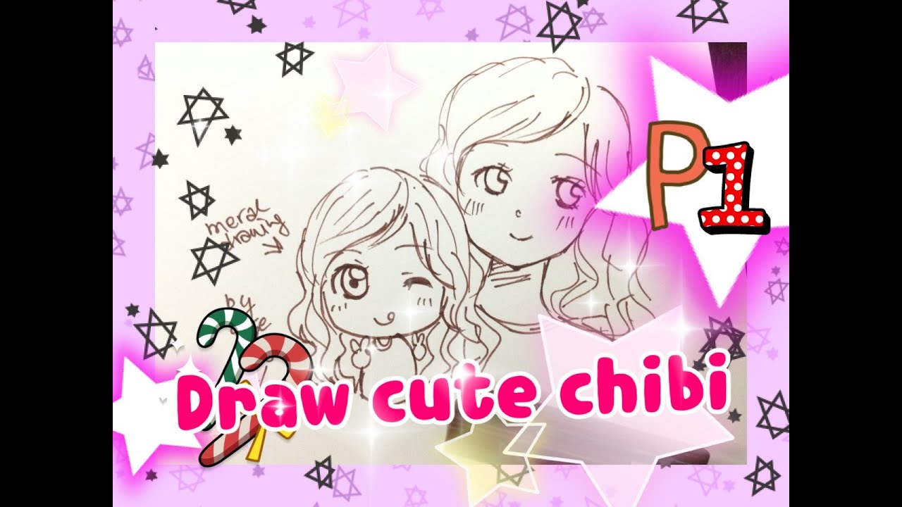 Drawing Anime Girl Cute Chibi Part 1 Line Art Youtube