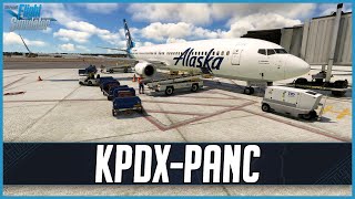 MSFS LIVE | Real World Alaska Airlines OPS | PMDG 737-900ER | Portland to Anchorage