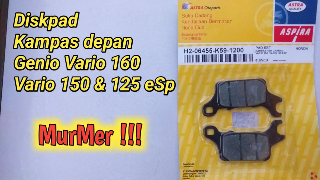 Kampas depan vario 160, genio, Vario 150 & 125 || Murah merk Aspira