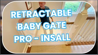 Best retractable baby gate installation for top stairs
