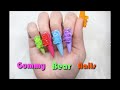 GUMMY BEAR NAILS! | Chunky Charms On Nails For Beginners