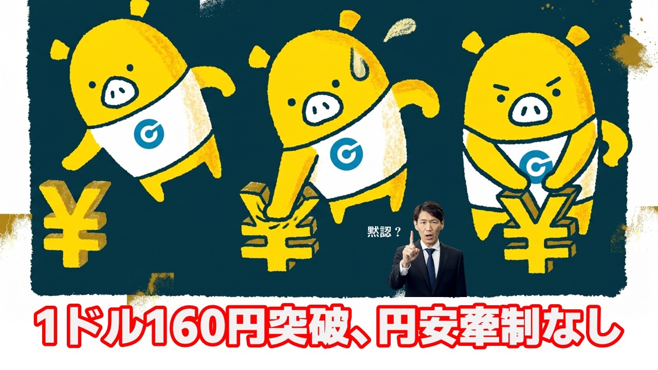 FX実践解説、1ドル160円突破Live「円安牽制なし、容認か？」（2026年4