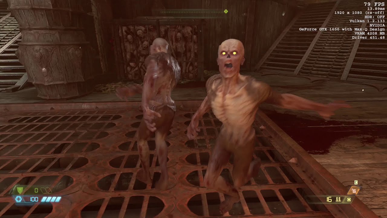 🎮 NVIDIA GeForce GTX 1650 Max-Q - DOOM Eternal gameplay benchmarks (1080p)