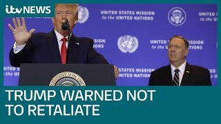 Donald Trump warned not to retaliate against whistleblower amid impeachment probe | ITV News