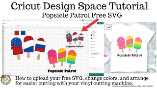 Customize Your Free Popsicle SVG- Cricut Design Space | Change Colors for Summer & Patriotic Crafts