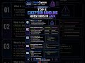 Top 5 Java exception handling questions every backend developer must know! #Java #Coding #DevTips!!
