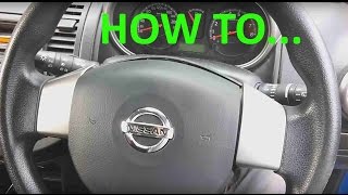 Nissan note steering wheel horn / airbag module removal screenshot 2