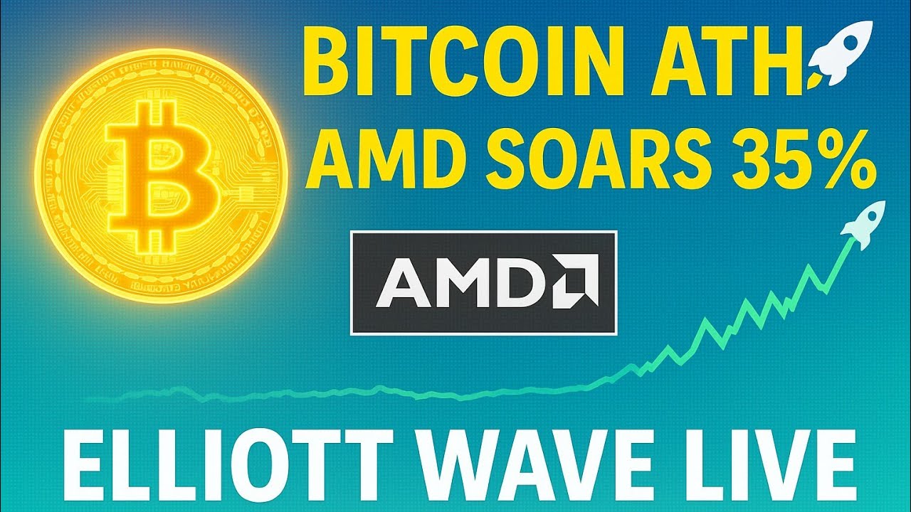 Elliott Wave Live: Bitcoin ATH, $AMD Soars 35% #Elliottwave #crypto  #stockmarket