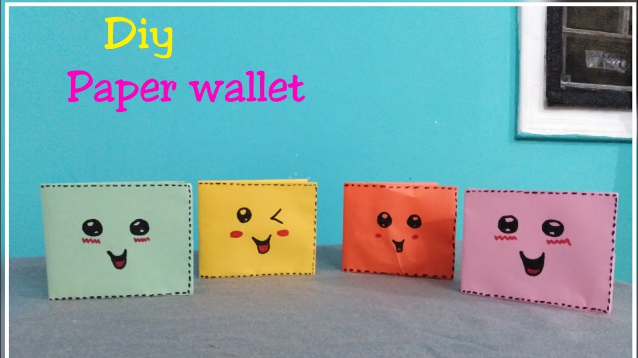 DIY How to make Paper Wallet l Origami wallet l Origami Paper crafts l ...