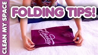 Folding Tips: Dress Shirts, Hoodies, Towels, T-Shirts & More! (Clean My Space)