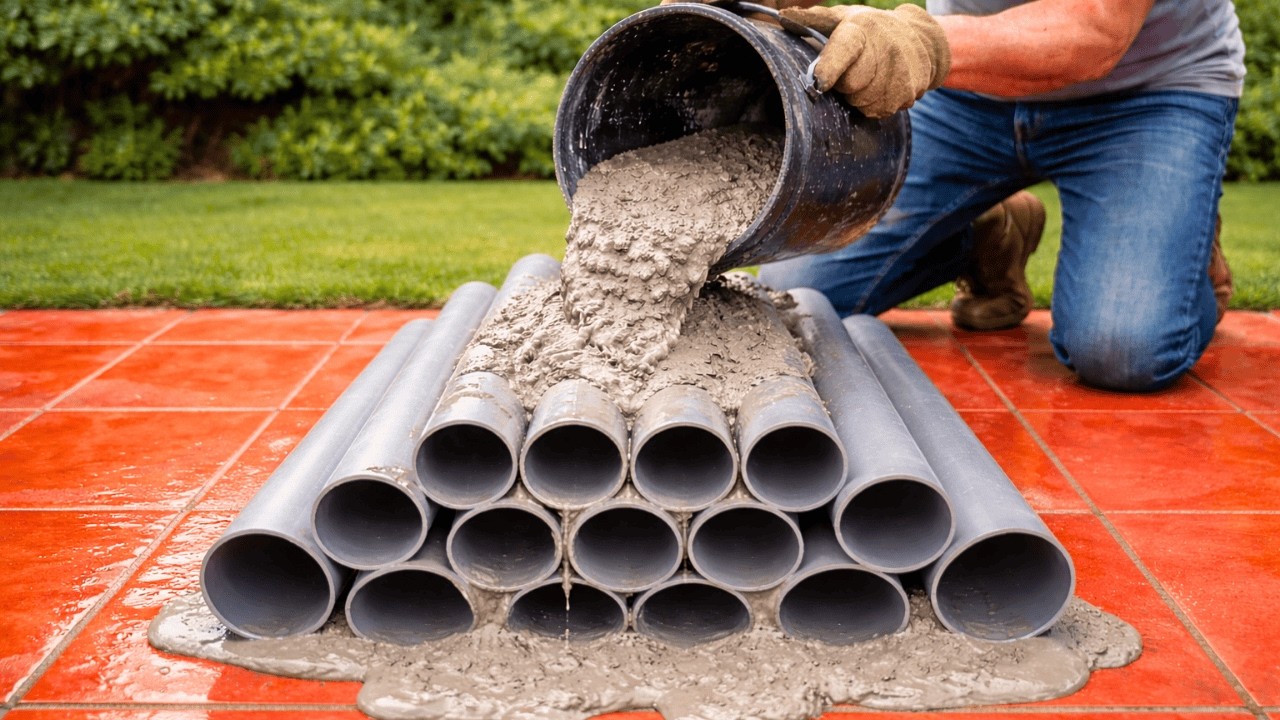 From Scrap PVC Pipes to a Beautiful Outdoor Planter… The Outcome Is Shocking!