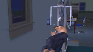 The Sims 2 Jack Sleeps On His Training Bench